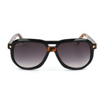 Unisex DQ0286 Sunglasses // Black + Havana