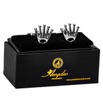 Exclusive Cufflinks + Gift Box // Silver Crowns