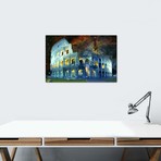 Rome (Colosseum), Italy Nebula Skyline // 5by5collective (40"W x 26"H x 1.5"D)