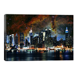 New York City, New York Nebula Skyline // 5by5collective (40"W x 26"H x 1.5"D)