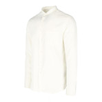 Long Sleeve Leisure Shirt with Pocket // White (M)