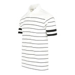 Breton Stripe Short Sleeve Polo Shirt // Black (S)