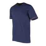 Sleeve Placement Stripe T-Shirt // Navy (L)