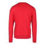Fine Gauge Crew Neck Sweater // Red (L)