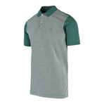 Jacquard Short Sleeve Polo Shirt // Green (L)