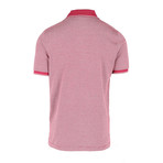 Geometric Jacquard Polo Shirt // Red (S)