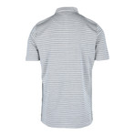 Pique Stripe Short Sleeve Polo Shirt // Navy (M)
