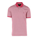 Geometric Jacquard Polo Shirt // Red (XL)