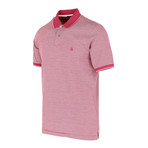 Geometric Jacquard Polo Shirt // Red (XS)