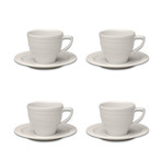 Porcelain Coffee Cup + Saucer // 6 Oz. // Set of 4
