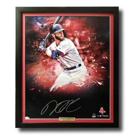 Dustin Pedroia // Signed + Framed Red Sox Photo