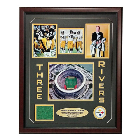 Steelers Authentic Game Used Turf // Framed Collage