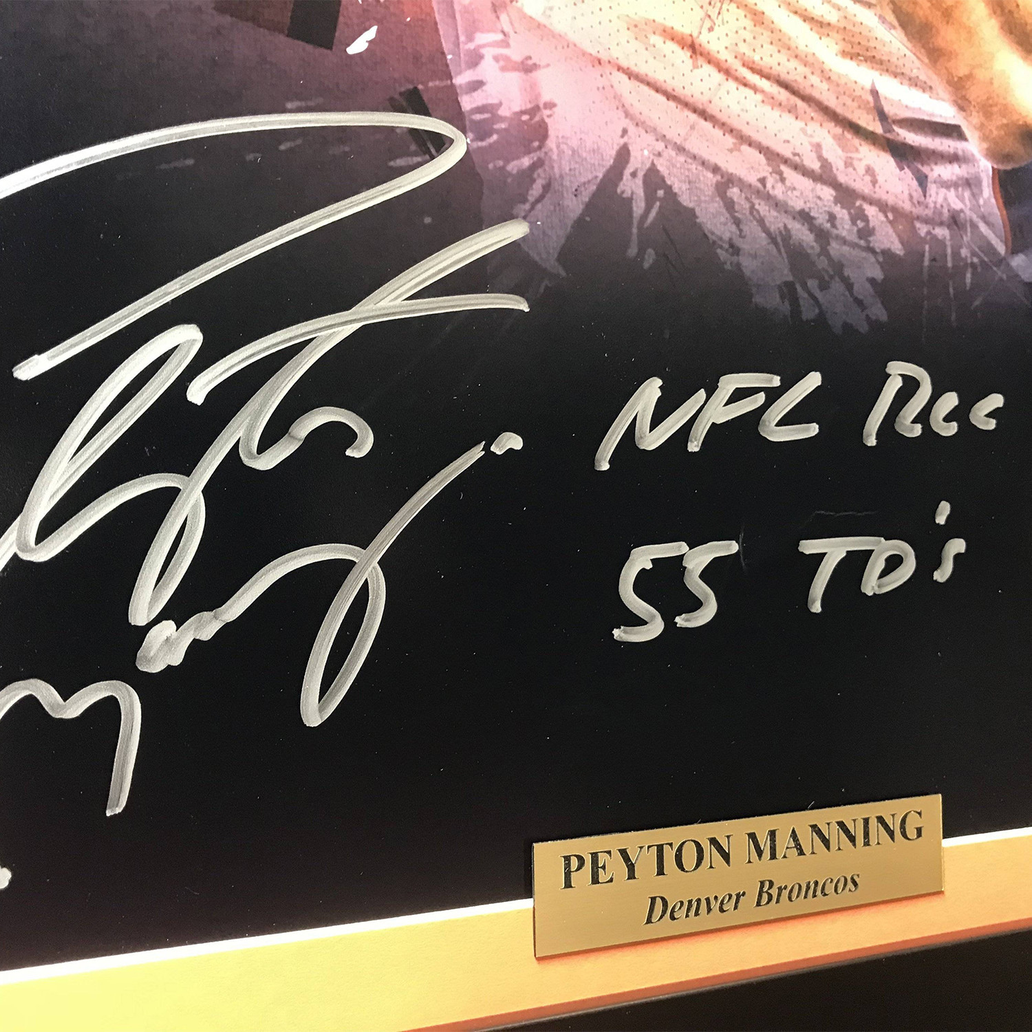 Peyton Manning // Signed + Inscribed Framed Broncos Photo ...