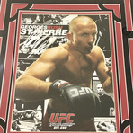 Georges St. Pierre // Signed + Framed UFC Glove Collage