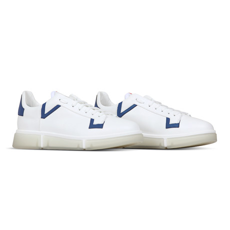 Victor Sneaker // White + Baltic Blue (Euro: 39)