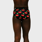 Cherry Bombs + Edgy Eggplants // 2-Pack Briefs // Multicolor (Small)