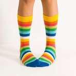 Men's Socks // Stripy Socks // 5 Pack (US: 6-9)