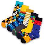 Unisex Socks // Meow Socks // 5 Pack (US: 6-9)