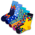 Unisex Socks // Gelato Socks // 5 Pack (US: 6-9)
