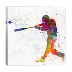 Baseball Player Hitting A Ball II // Paul Rommer (26"W x 26"H x 1.5"D)