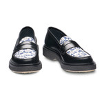 Nairo Penny Loafer // Black + Floral (Euro: 39)