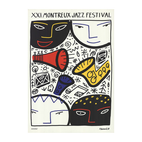 Montreux Jazz Festival // Francois Boisrond // 1987 Serigraph