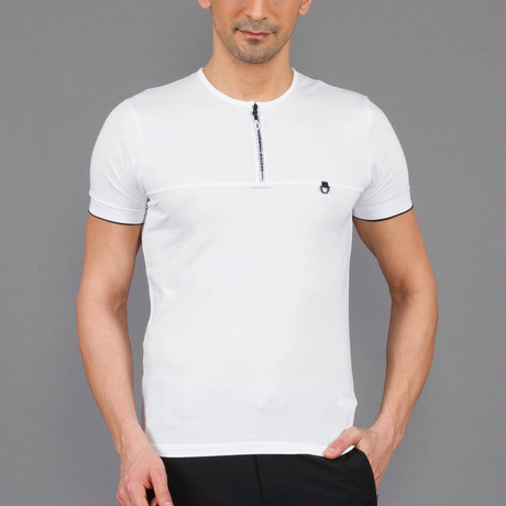 Trent Zip Shirt // White (S)