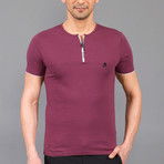 Connor Zip Shirt // Claret Red (S)