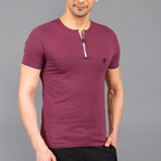 Connor Zip Shirt // Claret Red (L)