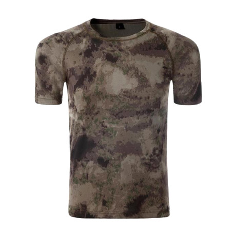 T-Shirt // Brown + Camouflage Print (XS)