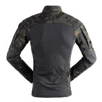 Long sleeve T-shirt // Black + Camouflage Print (L)