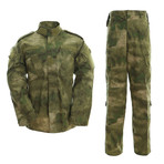 Jacket + Trousers Set // Green + Camouflage Print (L)