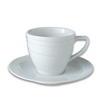 Porcelain Cup + Saucer // 4 Oz // Set of 4