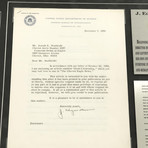 J. Edgar Hoover // Signed "Hippies & Communists" FBI Letter Collage