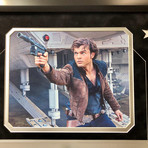 Alden Ehrenreich Star Wars Han Solo Signed Blaster Gun Framed Collage