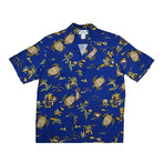 Turtles Button Up Shirts // Navy (Small)