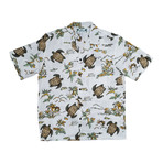 Turtles Button Up Shirts // White (Small)
