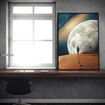 Alone with the Moon II (11"W x 17"H)