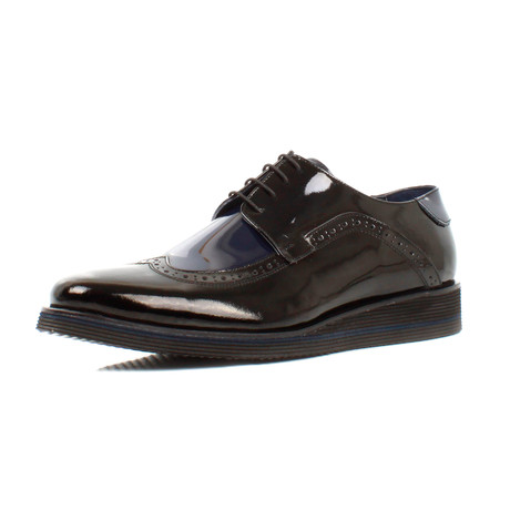 Patent Dress Shoe // Black + Dark Blue (Euro: 38)