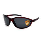Unisex TR25-43-02 Reef Polarized Sunglasses // Frosted Red + Smoke