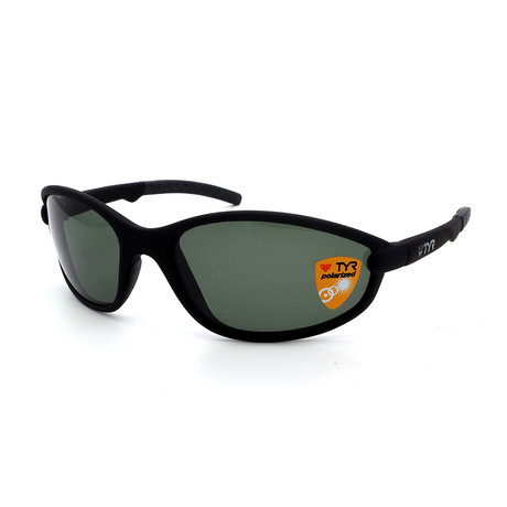 Unisex TR25-01-14 Reef Polarized Sunglasses // Matte Black + Green