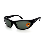 Unisex TR24-01-14 Splash Polarized Sunglasses // Matte Black + Green
