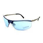 Unisex TR08-22-11 Ventura Sunglasses // Matte Silver + Blue