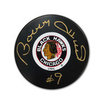 Bobby Hull // Chicago Blackhawks // Gold Autographed Puck