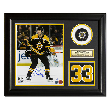Zdeno Chara // Boston Bruins // Autographed Jersey Number Display
