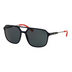 Ralph Lauren // Men's RL8170-556987 Sunglasses // Black + Gunmetal + Red