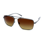 Versace // Men's GV2216-100113 Sunglasses // Gunmetal + Brown