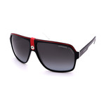 Men's 33S-08V4 Logo Sunglasses // Black + White + Red