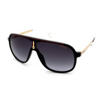 Carrera // Men's 1007S-0807 Sunglasses // Black + Gold + Gray
