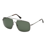 Men's Aiden Sunglasses // Gunmetal + Green